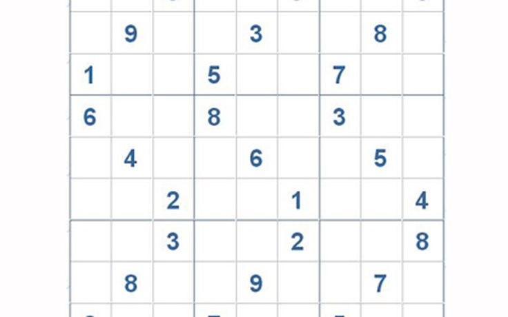 Mời các bạn thử sức với ô số Sudoku 2907 mức độ Khó