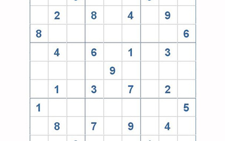 Mời các bạn thử sức với ô số Sudoku 2939 mức độ Khó