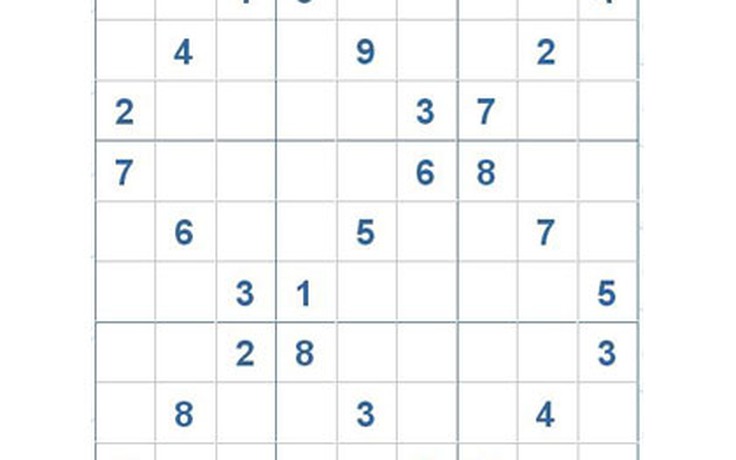 Mời các bạn thử sức với ô số Sudoku 2953 mức độ Khó