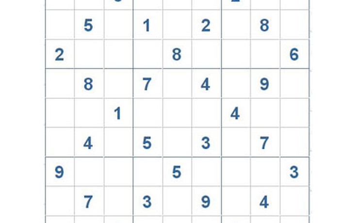 Mời các bạn thử sức với ô số Sudoku 2961 mức độ Khó