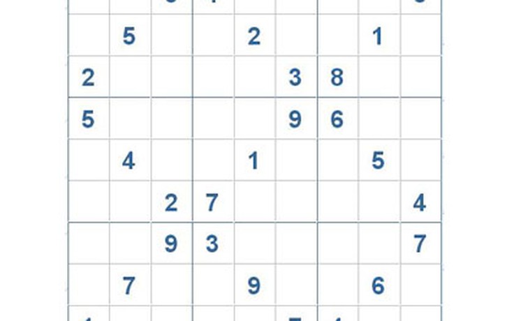 Mời các bạn thử sức với ô số Sudoku 2969 mức độ Khó