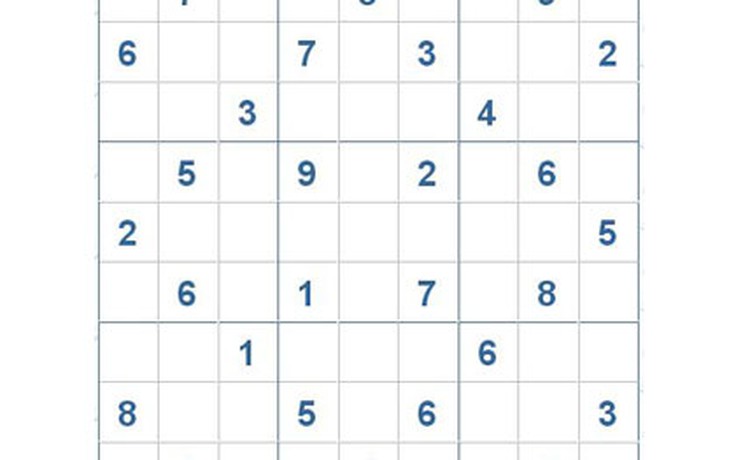 Mời các bạn thử sức với ô số Sudoku 2973 mức độ Khó