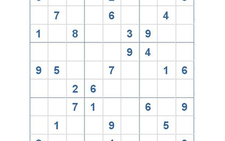 Mời các bạn thử sức với ô số Sudoku 2977 mức độ Khó