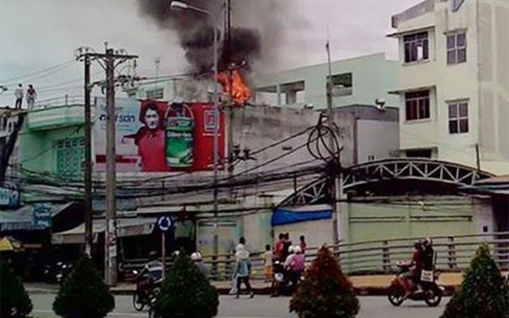 Cháy trạm thu phát sóng của Viettel