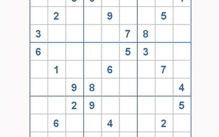 Mời các bạn thử sức với ô số Sudoku 3157 mức độ Khó