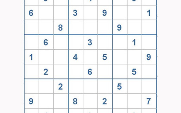 Mời các bạn thử sức với ô số Sudoku 3159 mức độ Khó