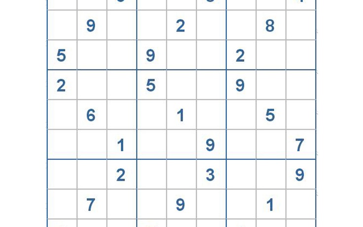 Mời các bạn thử sức với ô số Sudoku 3177 mức độ Khó