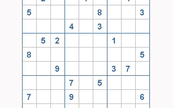 Mời các bạn thử sức với ô số Sudoku 3183 mức độ Khó