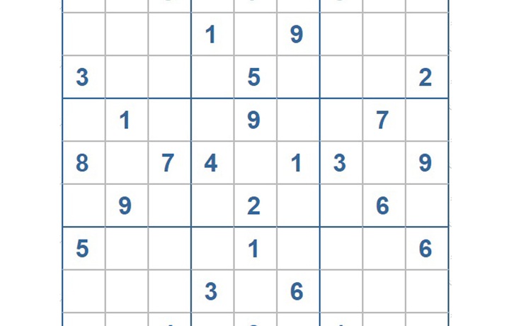 Mời các bạn thử sức với ô số Sudoku 3209 mức độ Khó