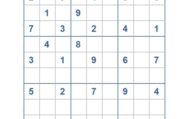 Mời các bạn thử sức với ô số Sudoku 3223 mức độ Khó