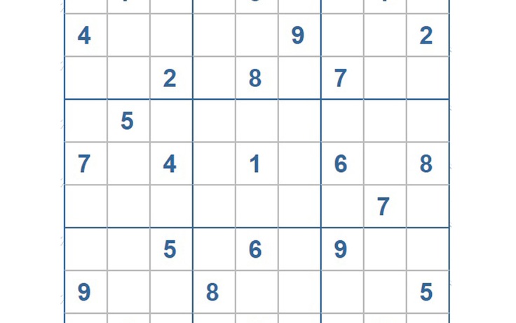 Mời các bạn thử sức với ô số Sudoku 3225 mức độ Khó