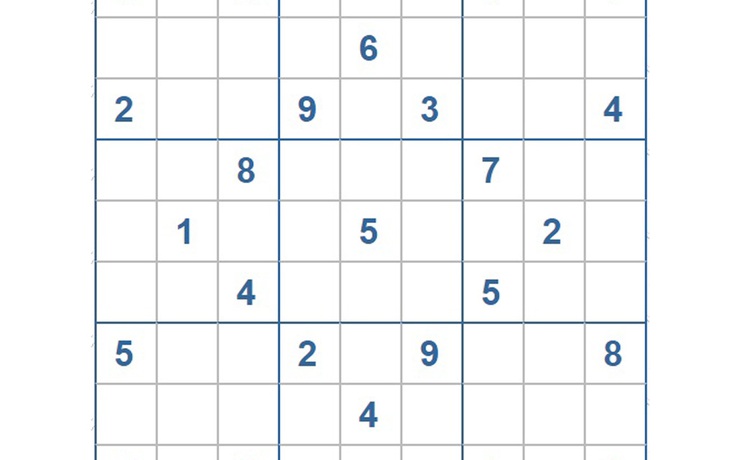 Mời các bạn thử sức với ô số Sudoku 3233 mức độ Khó