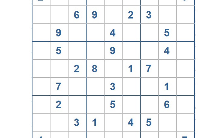 Mời các bạn thử sức với ô số Sudoku 3239 mức độ Khó
