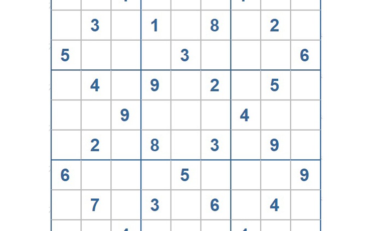 Mời các bạn thử sức với ô số Sudoku 3241 mức độ Khó