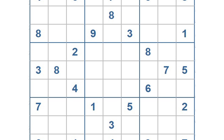 Mời các bạn thử sức với ô số Sudoku 3247 mức độ Khó