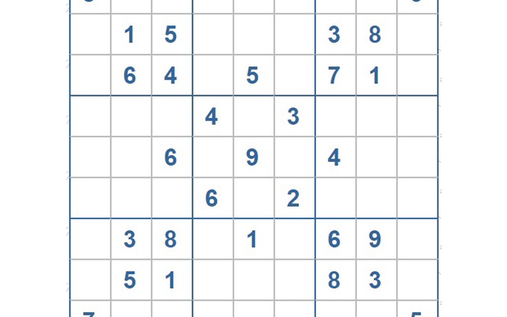 Mời các bạn thử sức với ô số Sudoku 3265 mức độ Khó