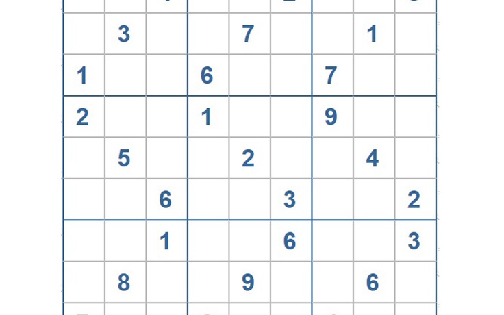 Mời các bạn thử sức với ô số Sudoku 3269 mức độ Khó