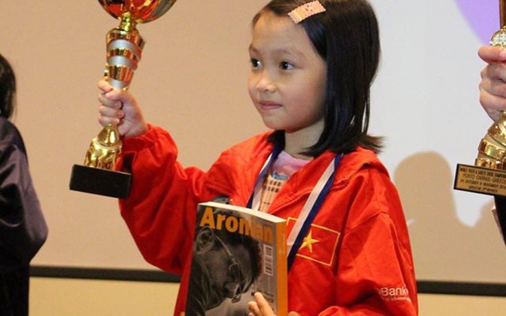Nữ kỳ thủ 8 tuổi Việt đầu tiên giành HCV thế giới