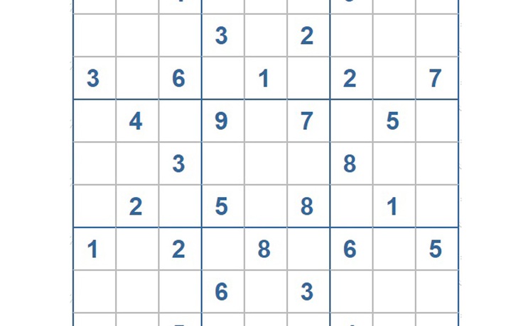 Mời các bạn thử sức với ô số Sudoku 3275 mức độ Khó