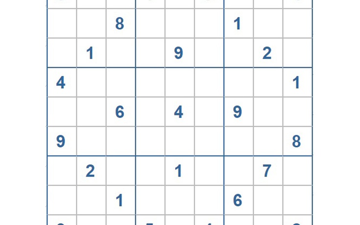Mời các bạn thử sức với ô số Sudoku 3277 mức độ Khó