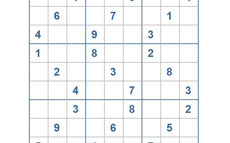 Mời các bạn thử sức với ô số Sudoku 3279 mức độ Khó