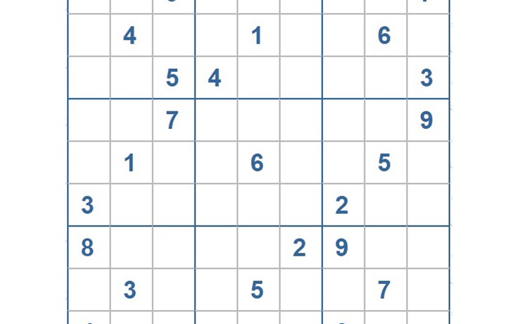 Mời các bạn thử sức với ô số Sudoku 3281 mức độ Khó