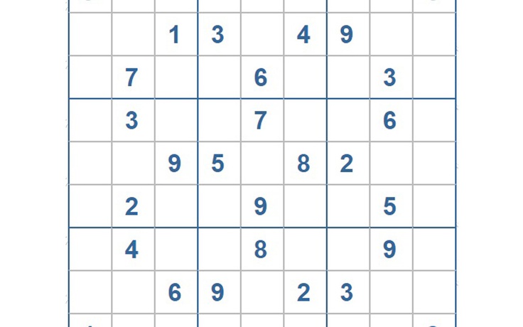 Mời các bạn thử sức với ô số Sudoku 3283 mức độ Khó