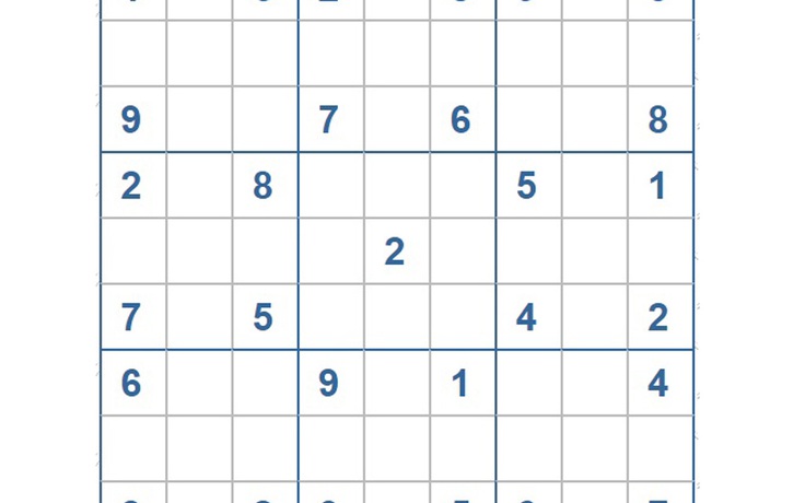 Mời các bạn thử sức với ô số Sudoku 3299 mức độ Khó