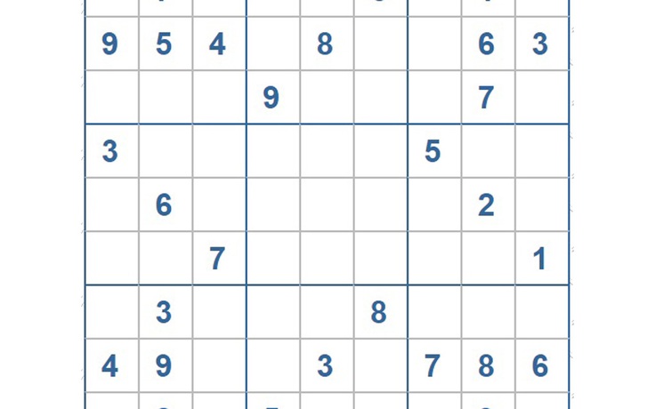 Mời các bạn thử sức với ô số Sudoku 3321 mức độ Khó