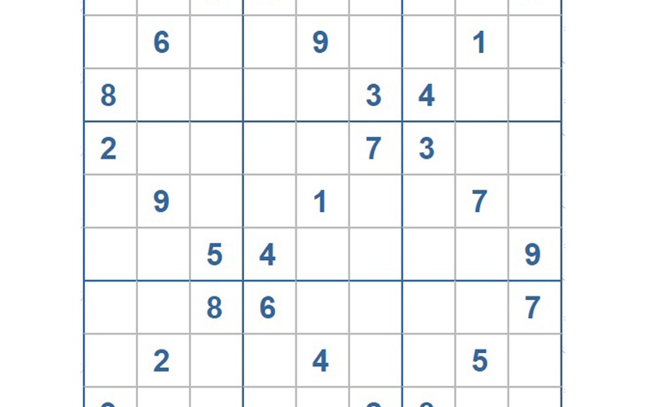 Mời các bạn thử sức với ô số Sudoku 3327 mức độ Khó