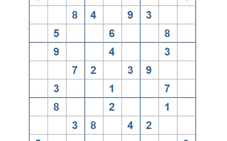 Mời các bạn thử sức với ô số Sudoku 3339 mức độ Khó