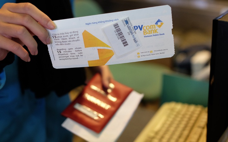 Hình ảnh PVComBank xuất hiện trên Boarding Pass của VNA