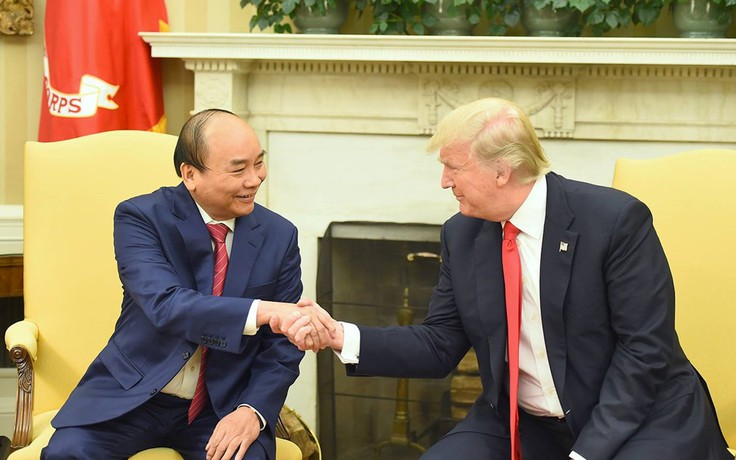 Tổng thống Mỹ Donald Trump đón Thủ tướng Nguyễn Xuân Phúc