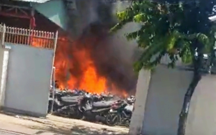 Cháy tại bãi tạm giữ xe vi phạm của CSGT: Chủ yếu là xe máy tang vật, xe vi phạm giao thông