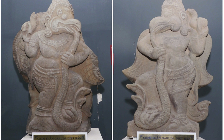 Bảo vật Chăm đất Bình Định - Kỳ 3: Tượng chim thần Garuda với phong cách tháp Mẫm