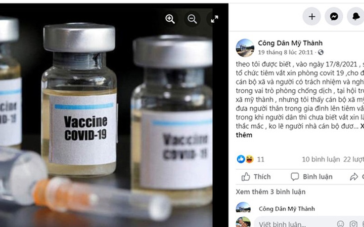 Bình Định: Làm rõ thông tin người nhà cán bộ xã 'bỗng dưng' được tiêm vắc xin Covid-19