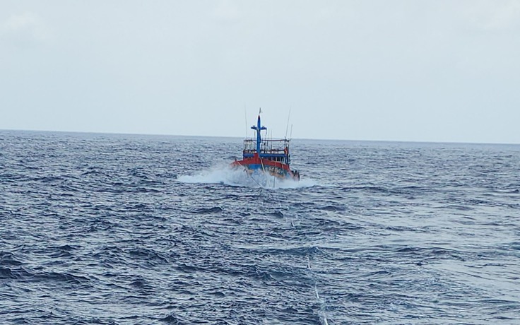 Tàu cá bị chìm, 9 ngư dân Bình Định được tàu Phú Yên cứu sống