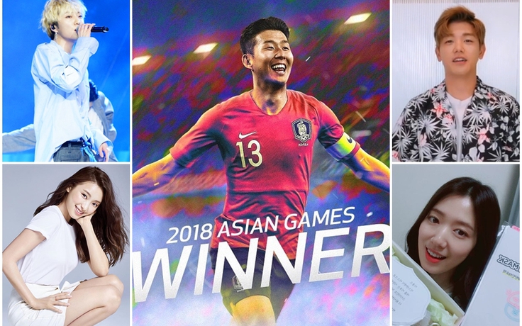 Sao Hàn ăn mừng đội tuyển vô địch
