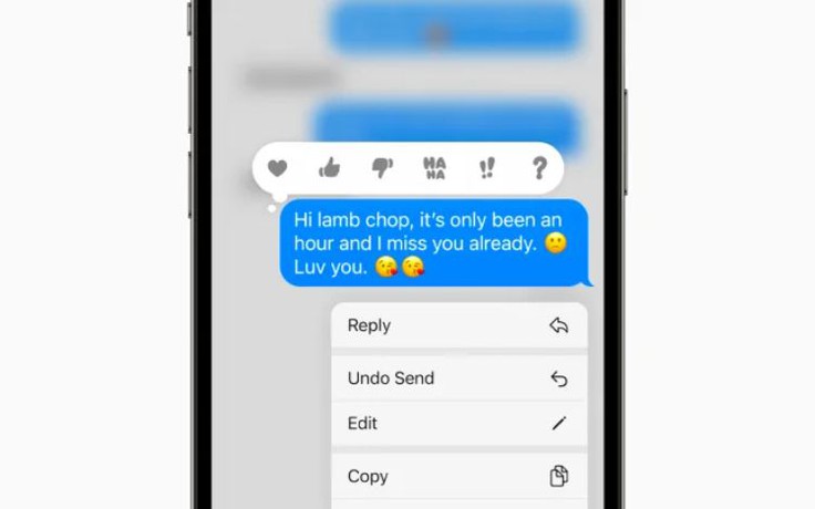 Có thể thu hồi tin nhắn đã gửi trên Messages trong iOS 16