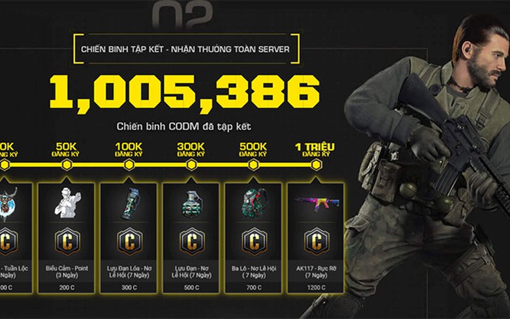 Đã có hơn 1 triệu đăng ký tải trước Call of Duty: Mobile VN