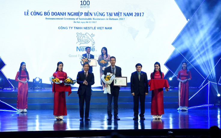 Nestlé Việt Nam được xếp hạng DN phát triển bền vững 2017