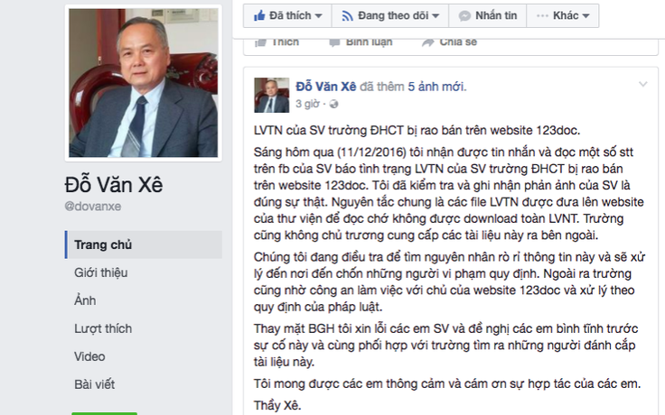 Sinh viên phẫn nộ vì luận văn tốt nghiệp bị rao bán công khai trên mạng