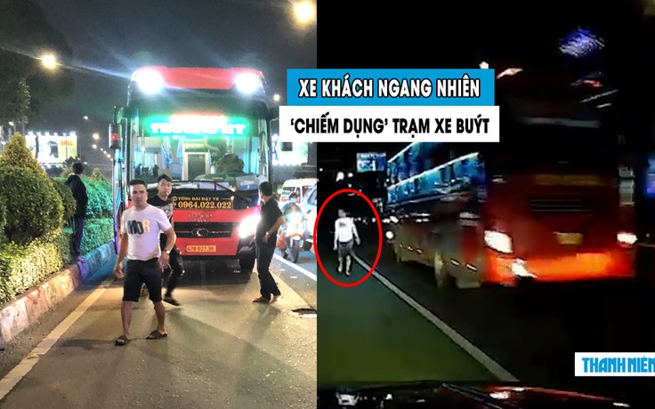 Phẫn nộ tài xế xe khách ngang nhiên 'chiếm dụng' trạm xe buýt gây tai nạn