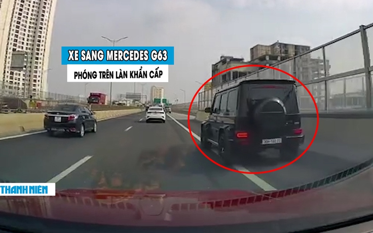 Phẫn nộ xe sang Mercedes G63 xem thường luật, phóng trên làn khẩn cấp cao tốc
