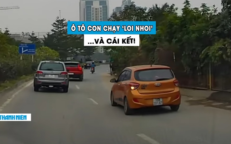 Ô tô con chạy ‘loi nhoi’ và cái kết khiến dân mạng ‘hả hê’