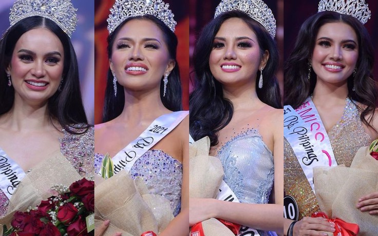 Bốn mỹ nhân cùng đăng quang hoa hậu trong cuộc thi ở Philippines