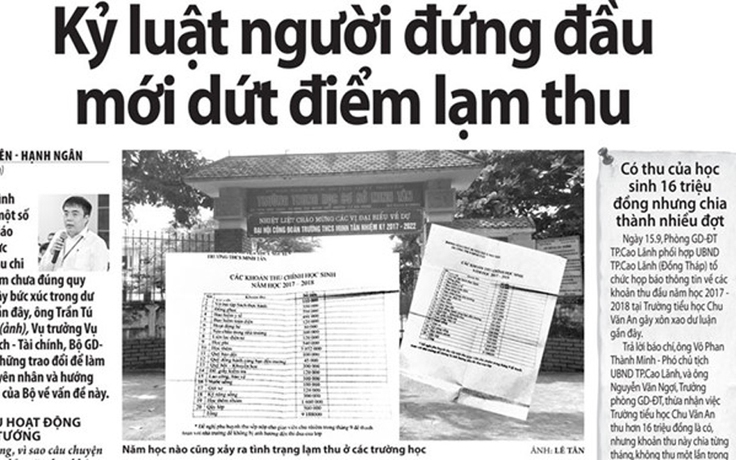 Hiệu trưởng phải lấy ý kiến của nhà trường về các khoản đóng góp của người học