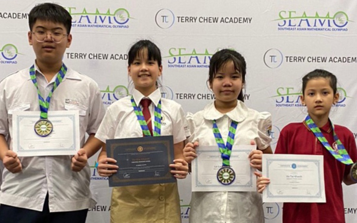 Học sinh Việt Nam giành huy chương vàng kỳ thi toán tiếng Anh quốc tế