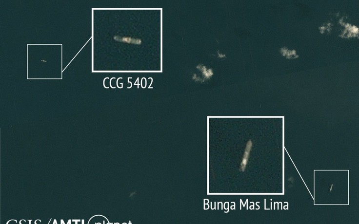 Tàu hải cảnh Trung Quốc và tàu hải quân Malaysia gườm nhau ở Biển Đông?