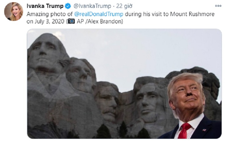 Ái nữ Tổng thống Trump đưa ảnh 'gây ngạc nhiên' của cha lên Twitter